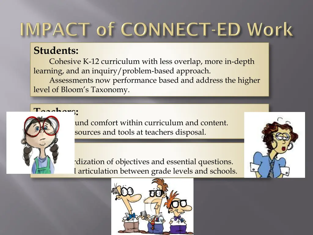 students cohesive k 12 curriculum with less