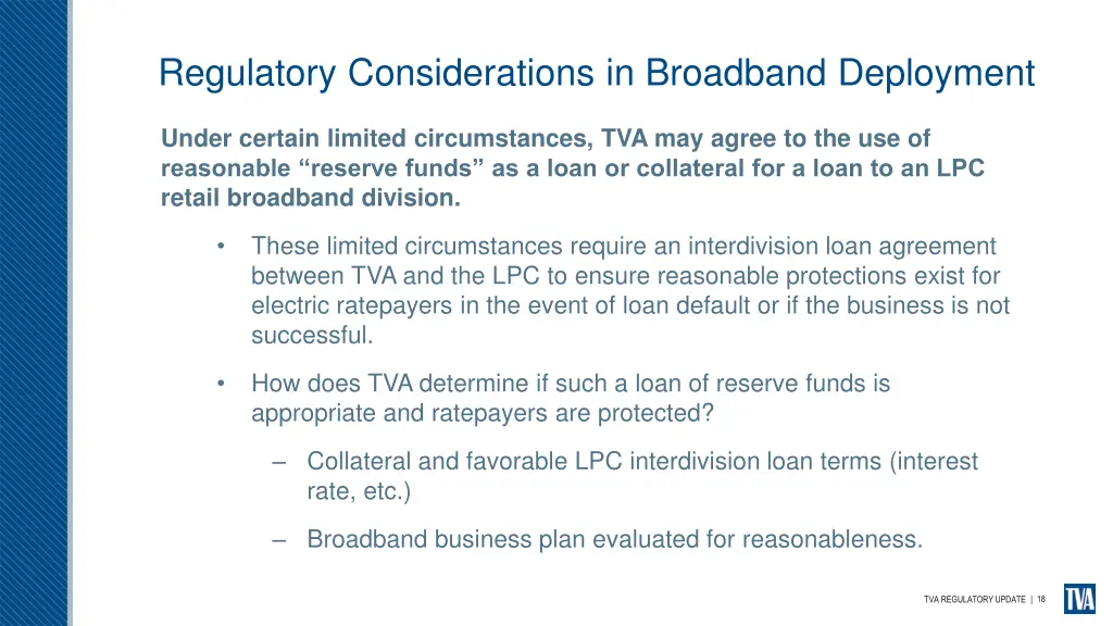 regulatory considerations in broadband deployment 1
