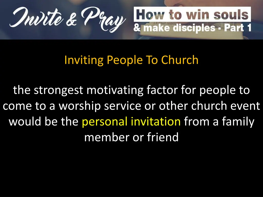 inviting people to church
