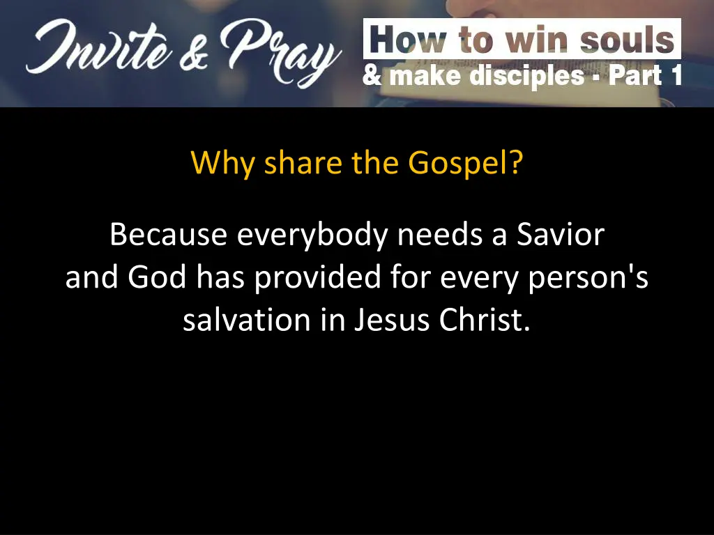 why share the gospel