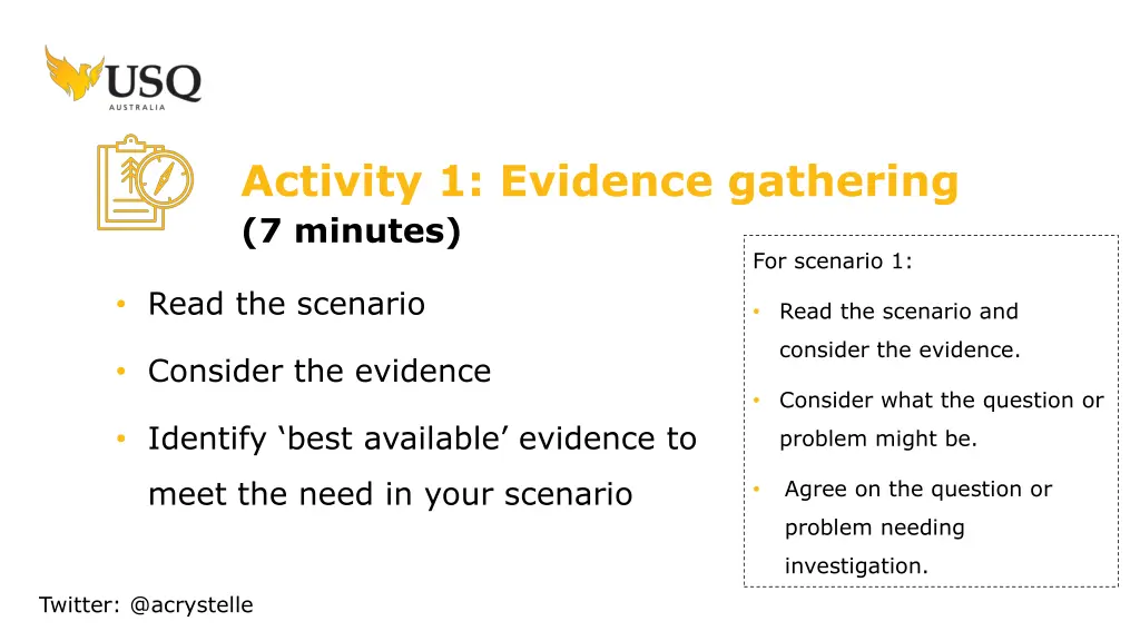 activity 1 evidence gathering 7 minutes
