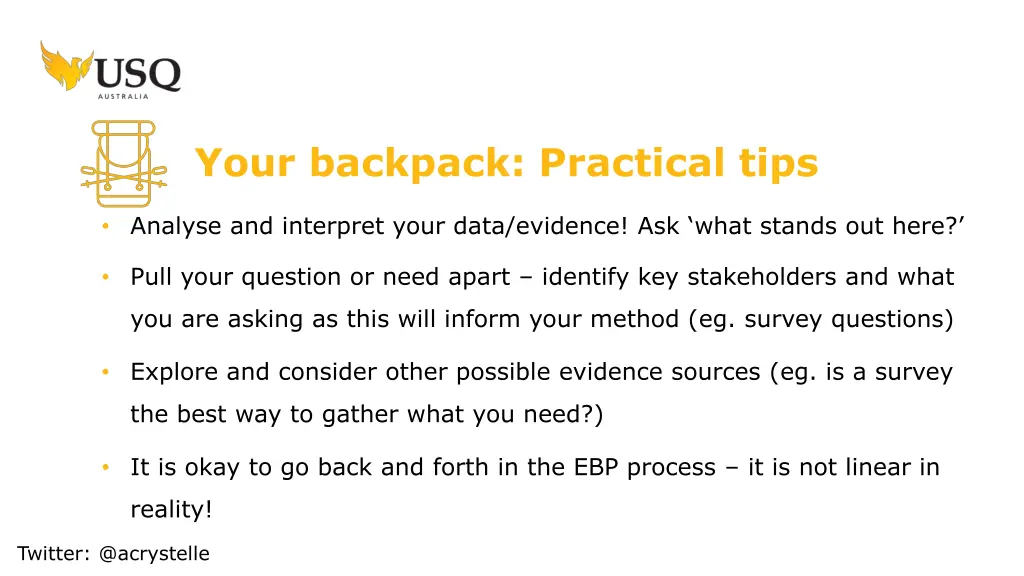 your backpack practical tips