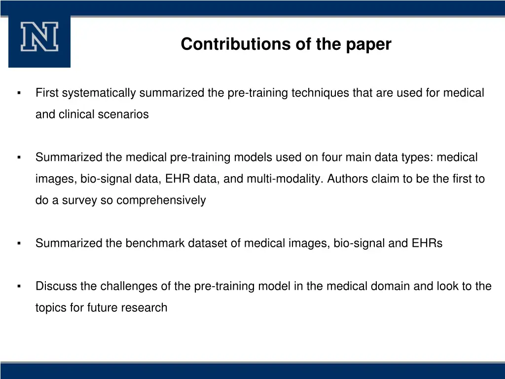 contributions of the paper