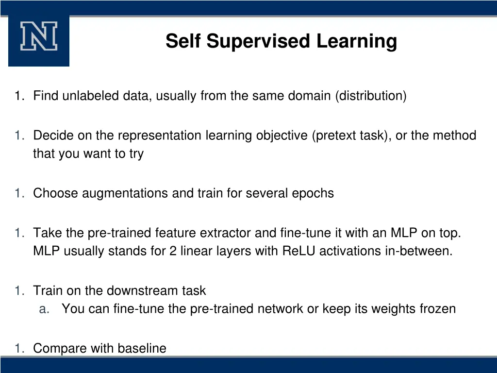 self supervised learning