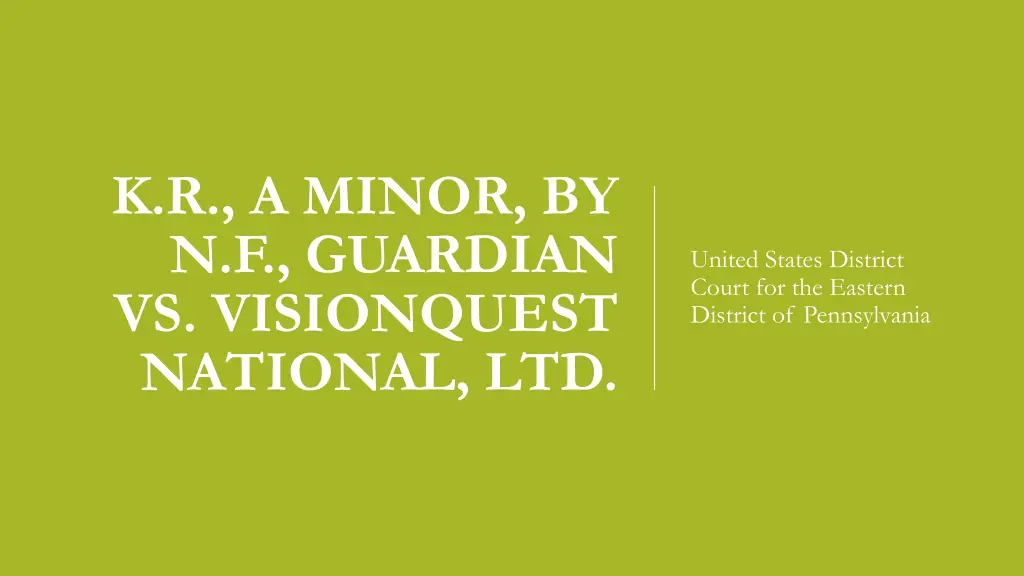 k r a minor by n f guardian vs visionquest