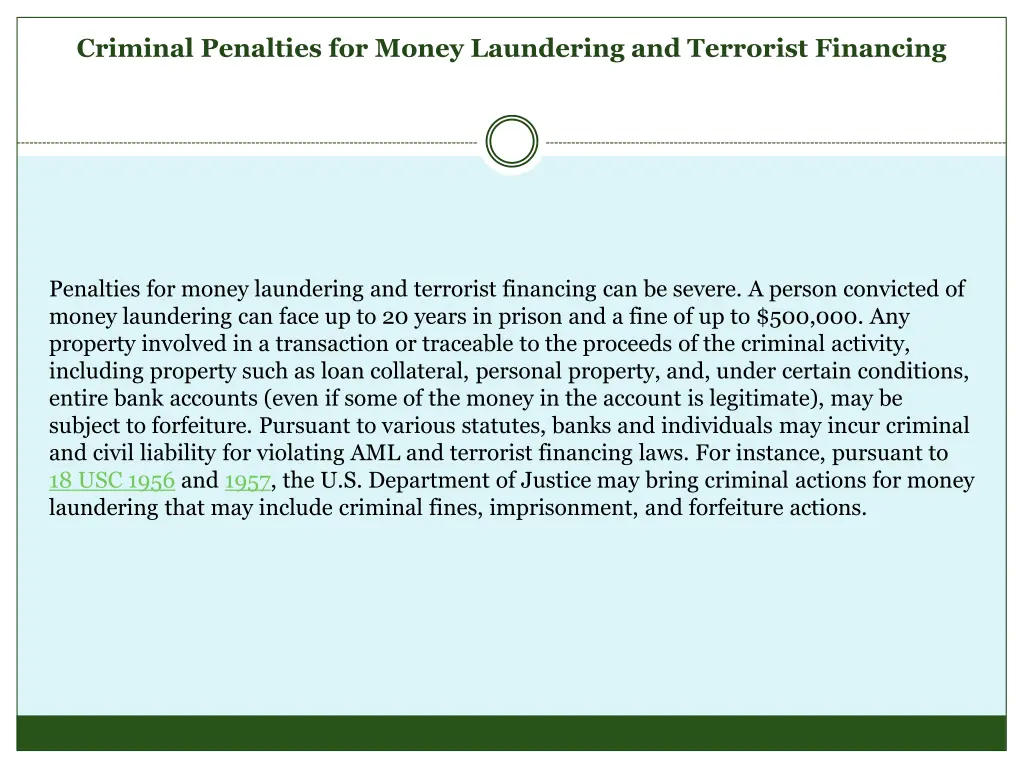 criminal penalties for money laundering