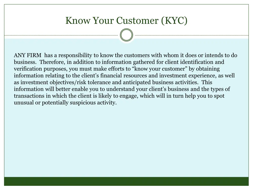 know your customer kyc