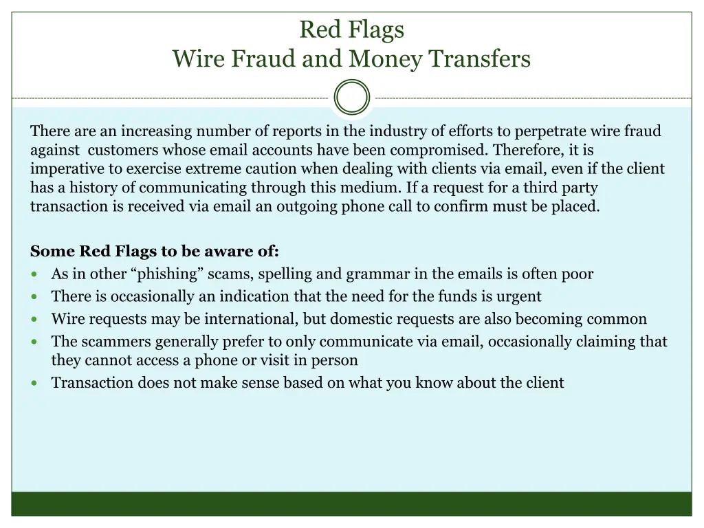red flags