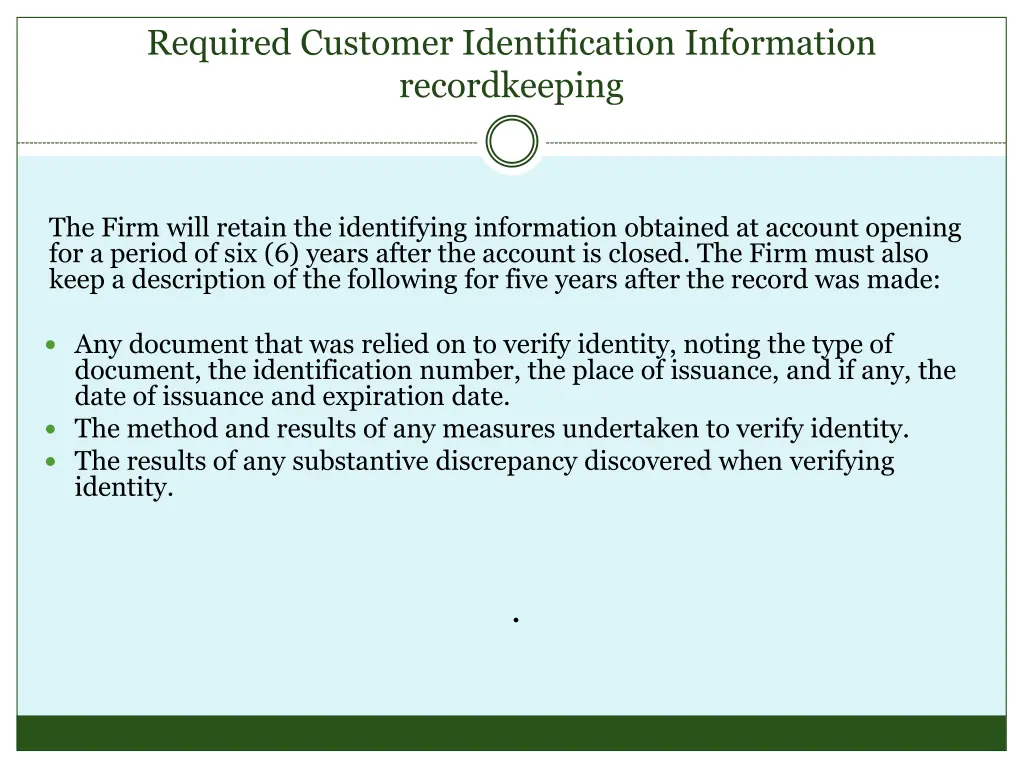 required customer identification information 1