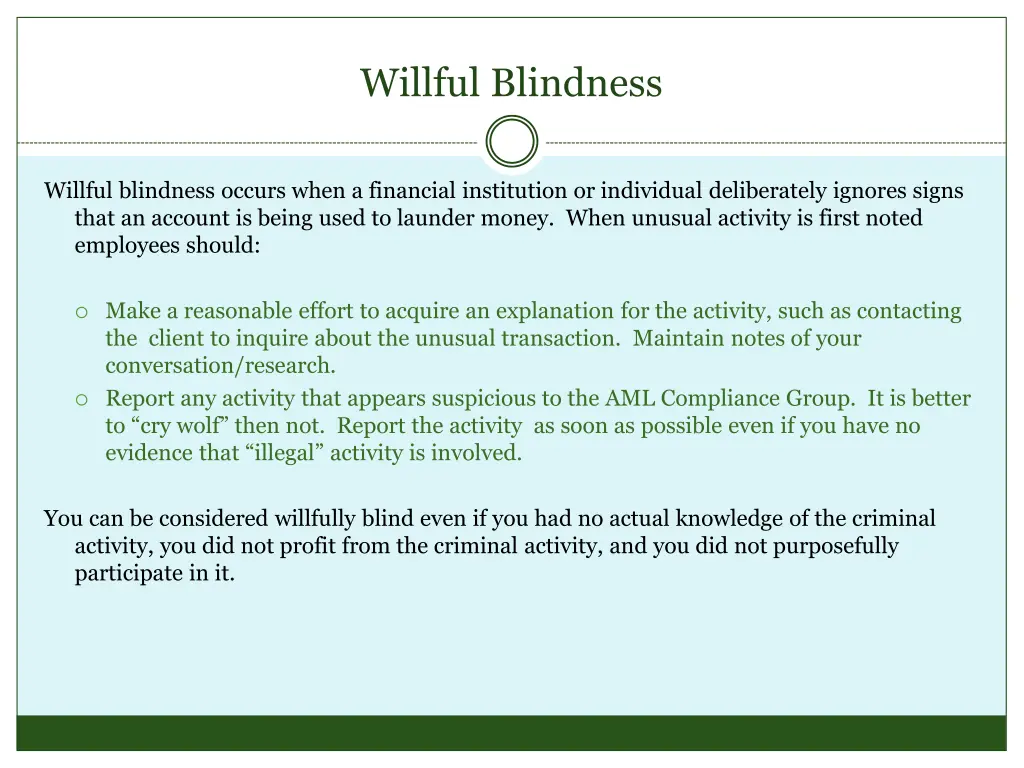 willful blindness