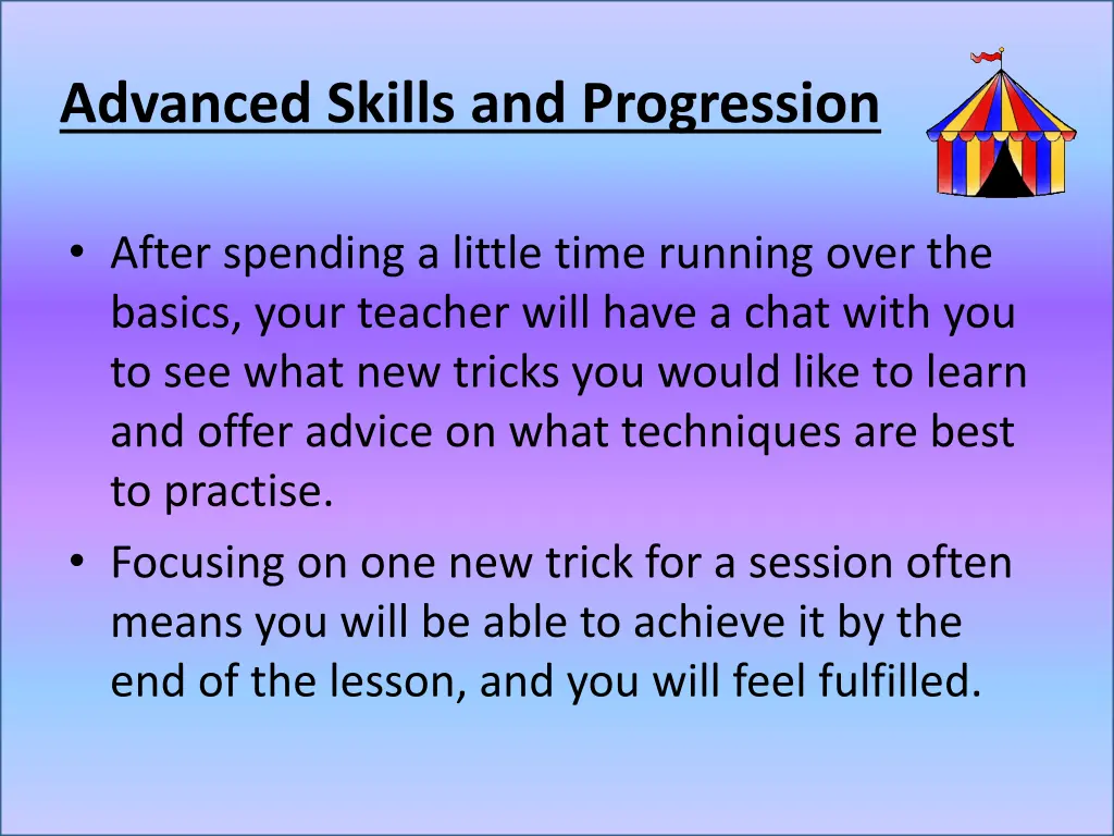 advanced skills and progression