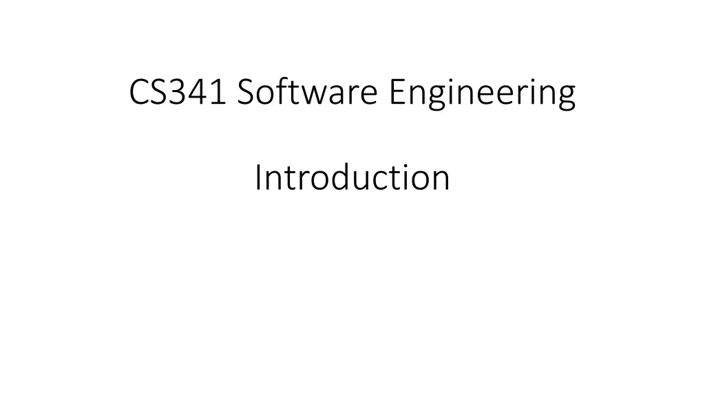 cs341 software engineering