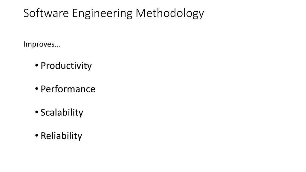 software engineering methodology