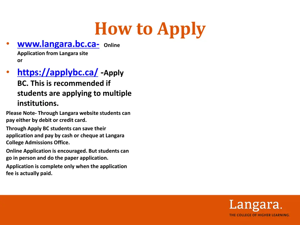 how to apply