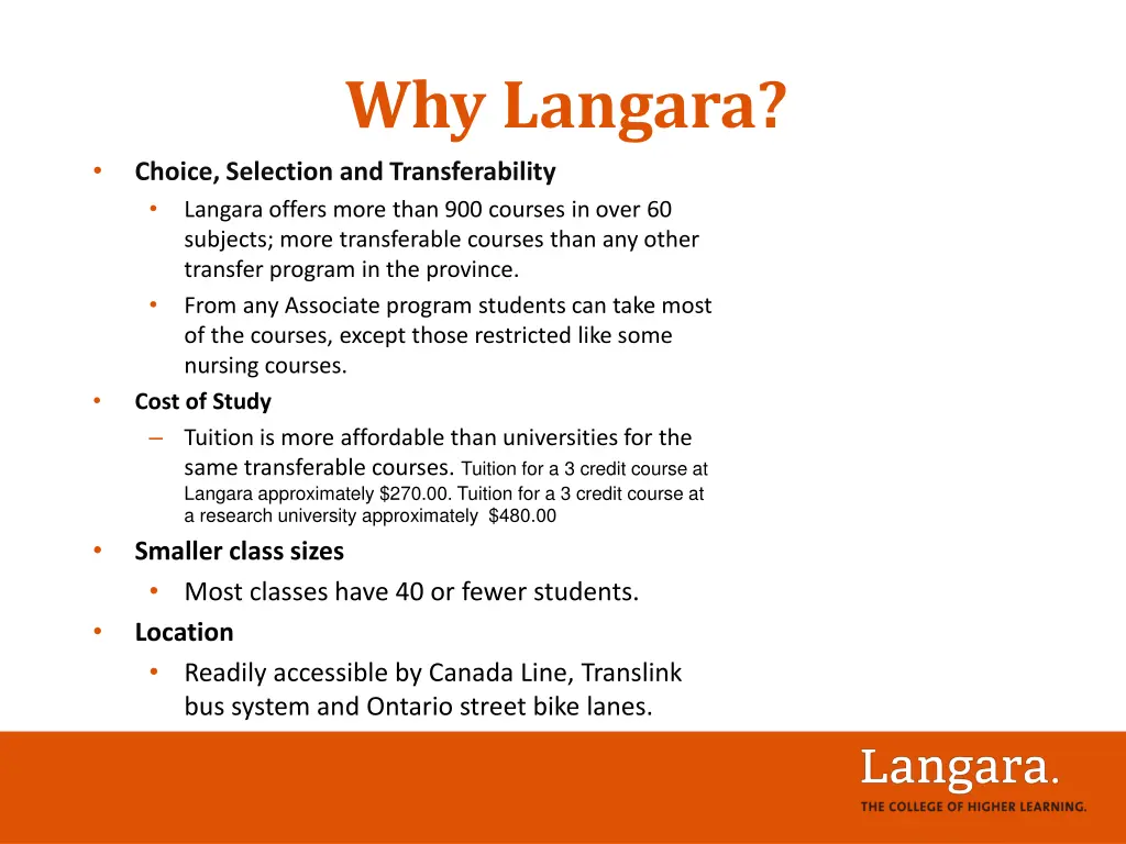 why langara
