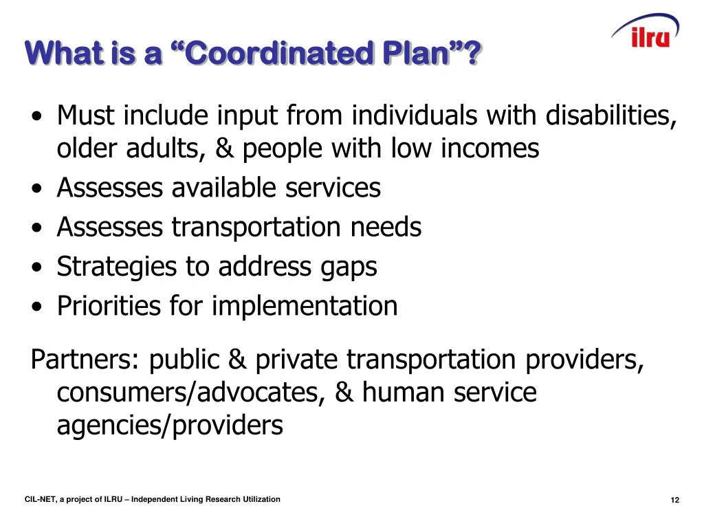 what is a coordinated plan what is a coordinated