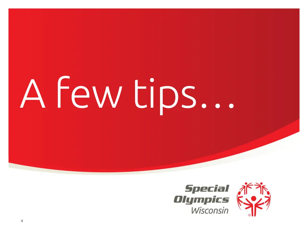 a few tips