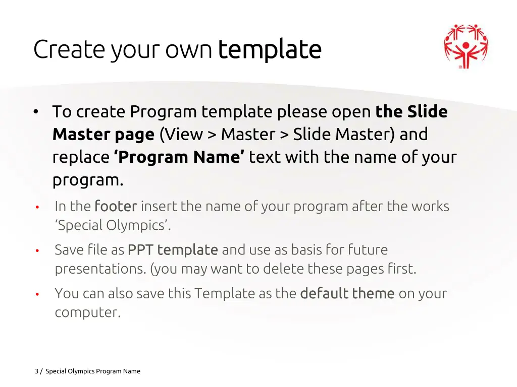 create your own template