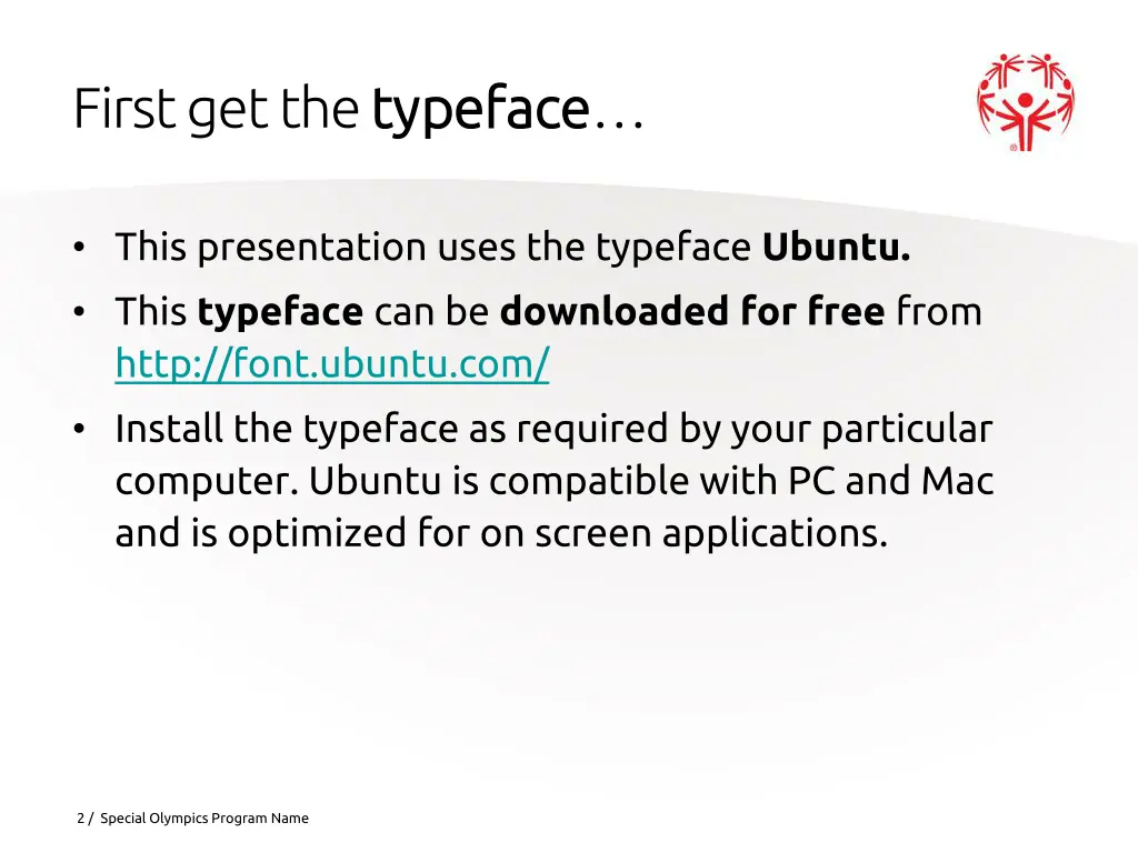 first get the typeface