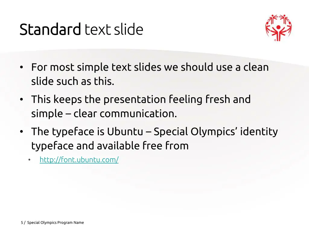 standard standard text slide