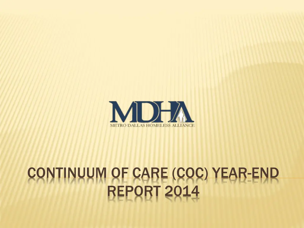 continuum of care coc year end report 2014