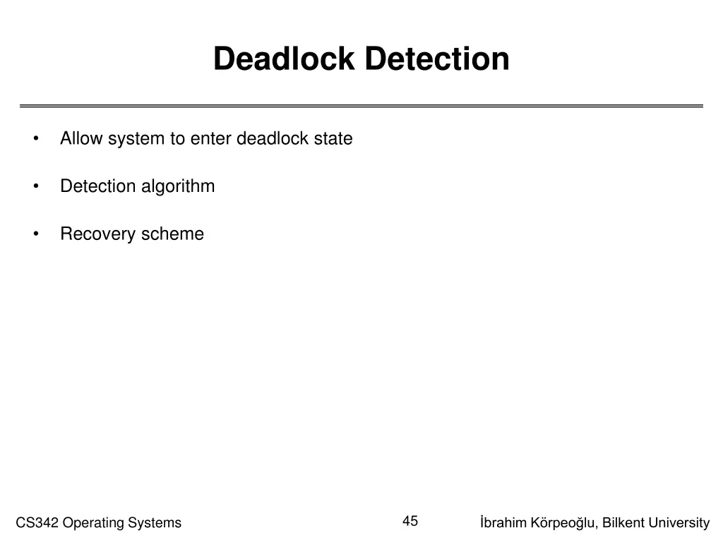 deadlock detection