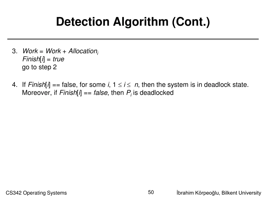 detection algorithm cont