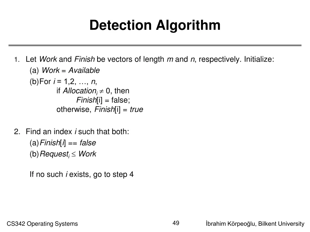 detection algorithm