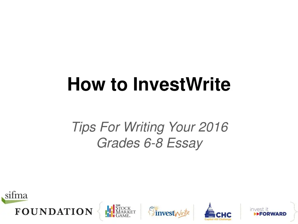 how to investwrite