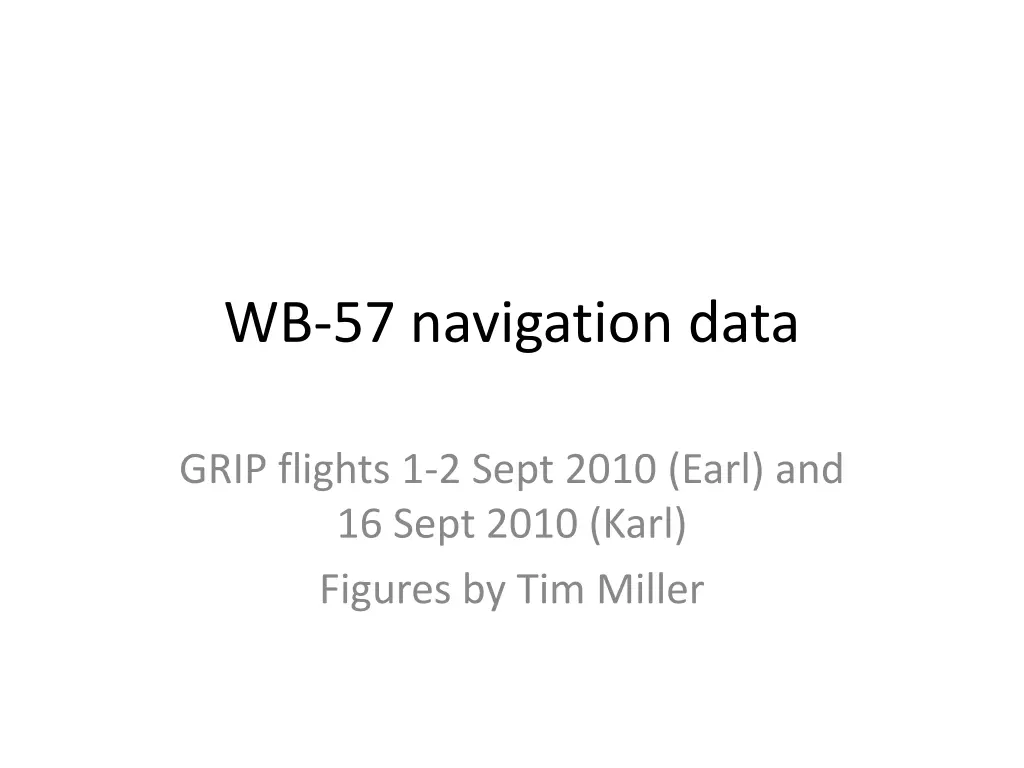 wb 57 navigation data