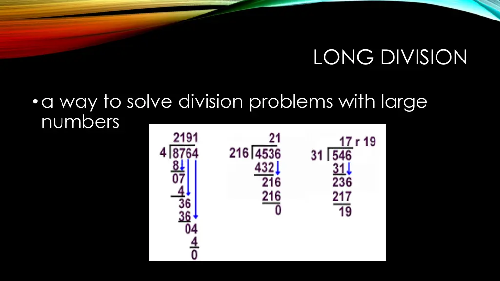 long division