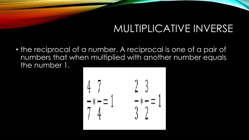 multiplicative inverse