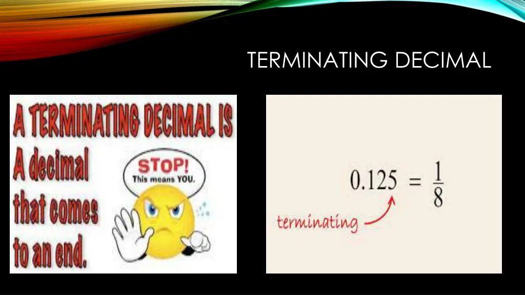 terminating decimal