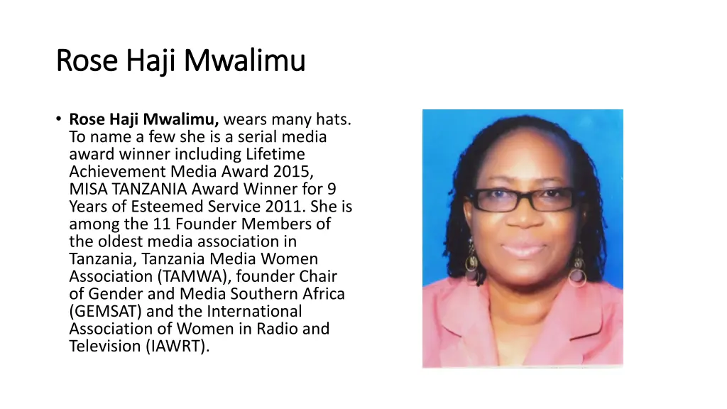 rose haji rose haji mwalimu