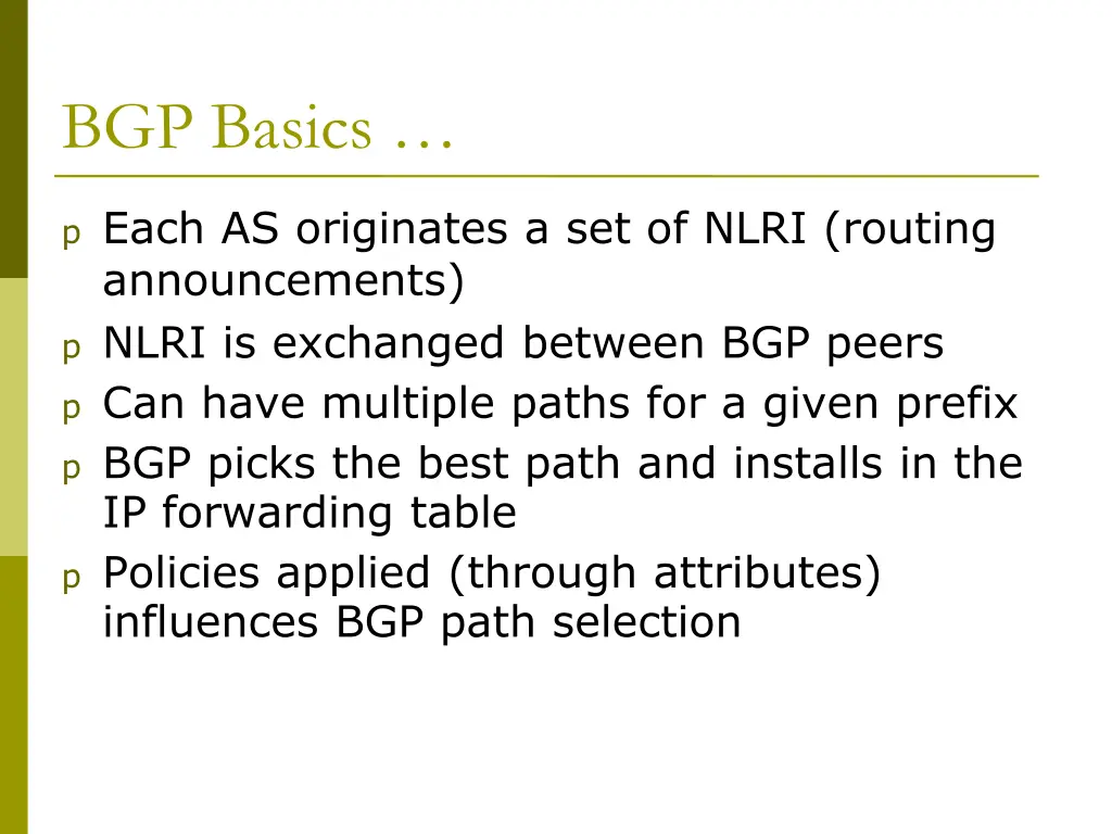 bgp basics