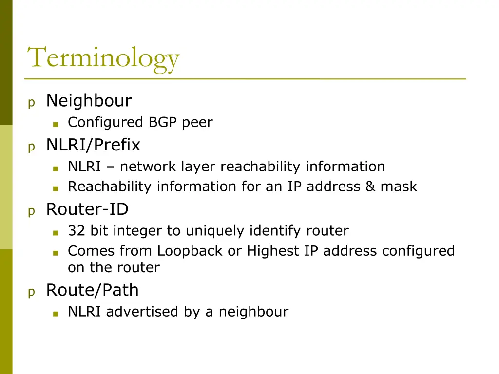 terminology