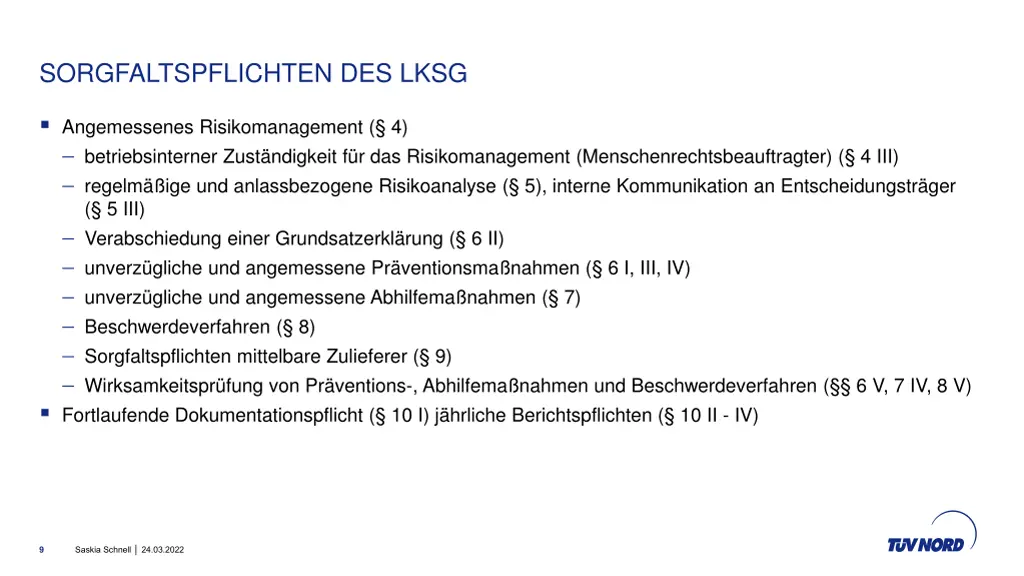 sorgfaltspflichten des lksg 1