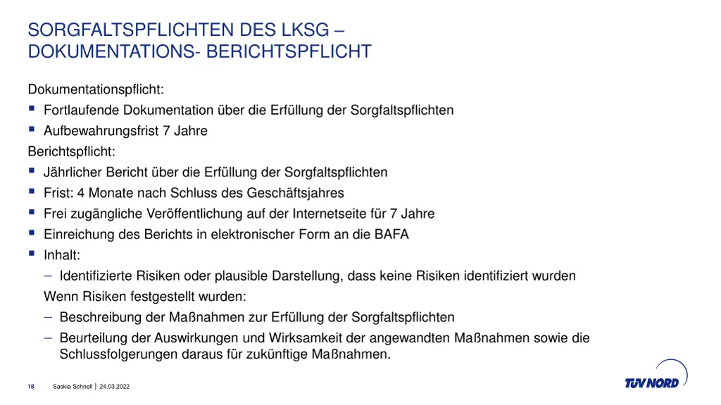 sorgfaltspflichten des lksg dokumentations