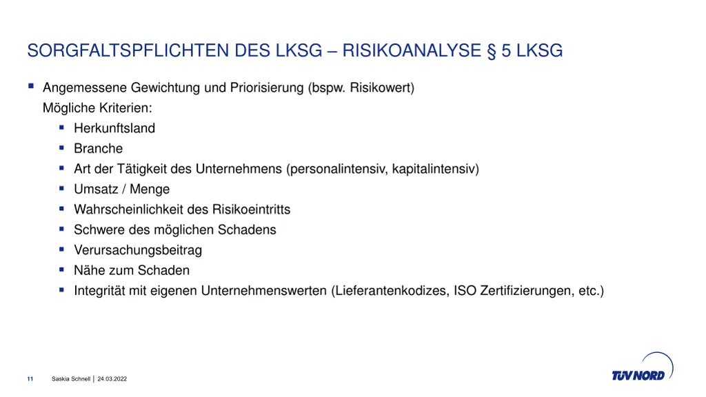 sorgfaltspflichten des lksg risikoanalyse 5 lksg 1