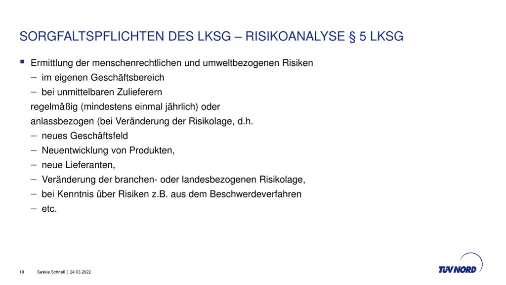 sorgfaltspflichten des lksg risikoanalyse 5 lksg