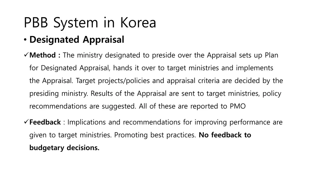 pbb system in korea designated appraisal 1