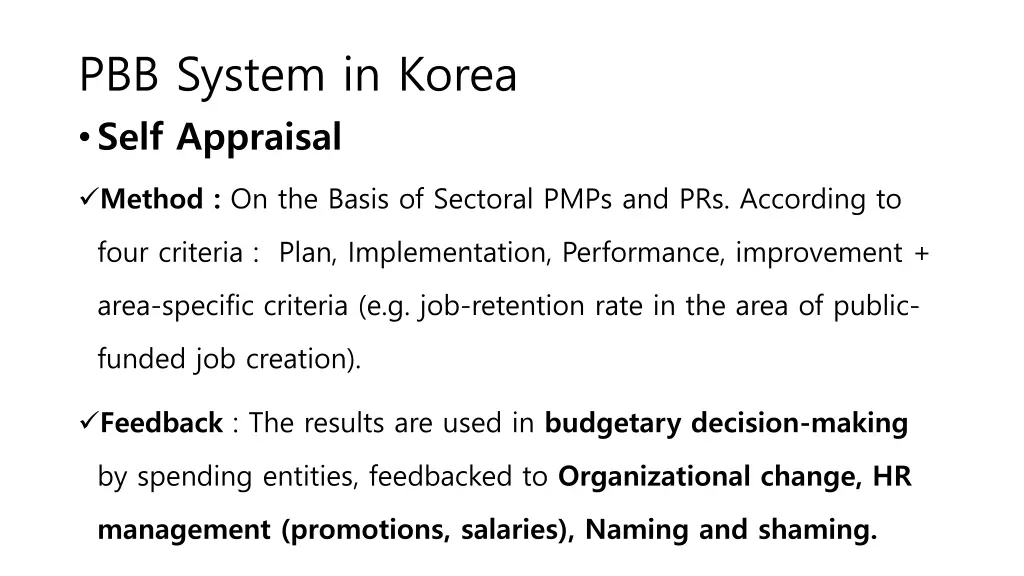 pbb system in korea self appraisal 1