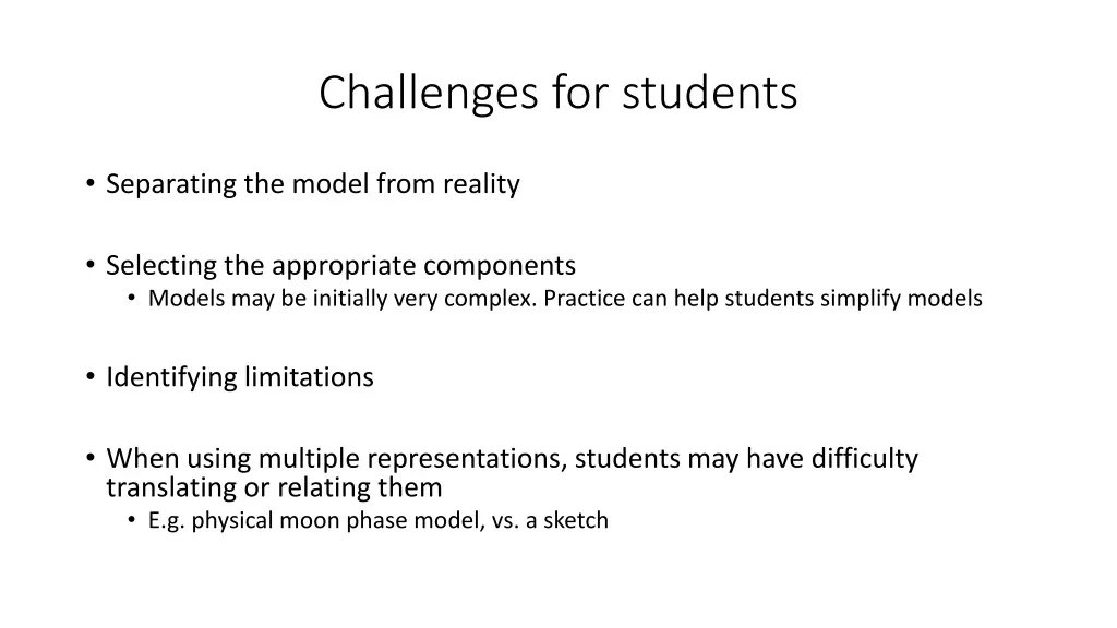 challenges for students
