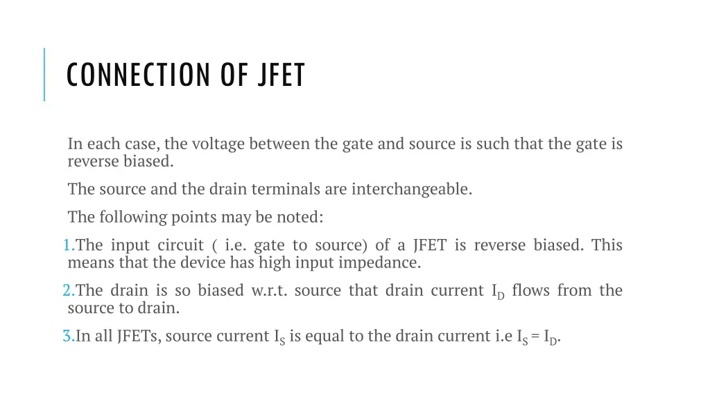 connection of jfet