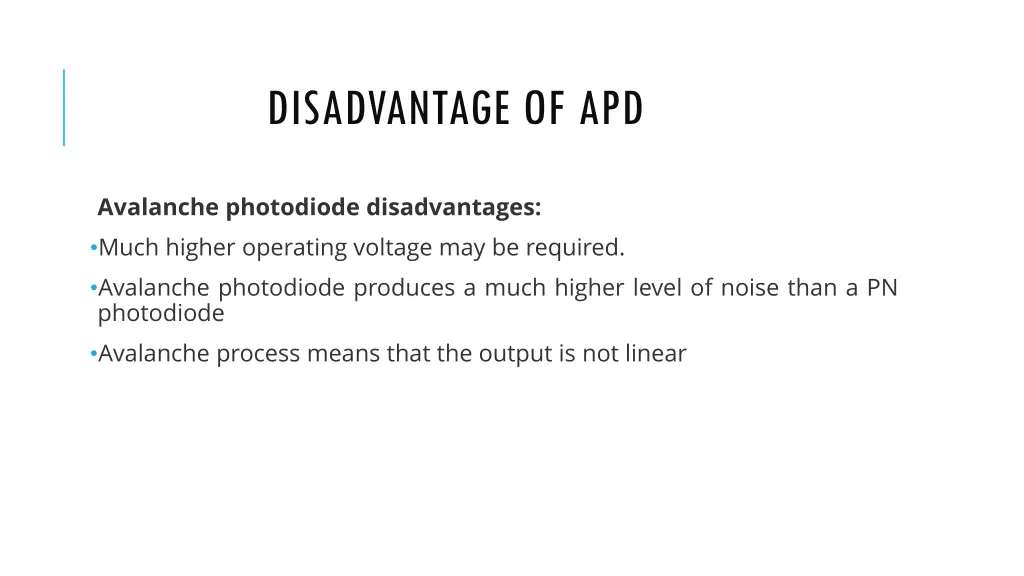 disadvantage of apd