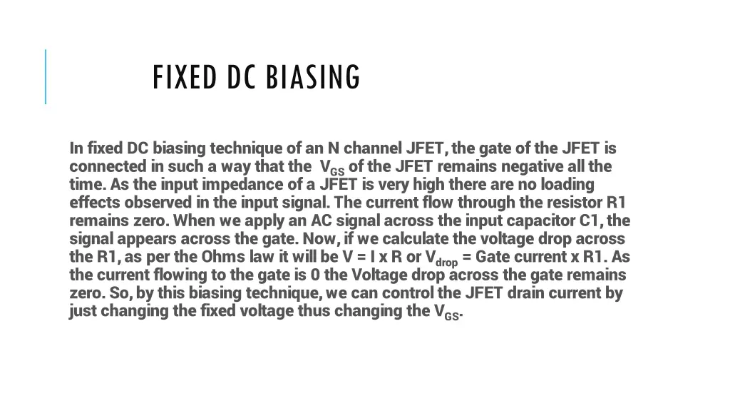 fixed dc biasing