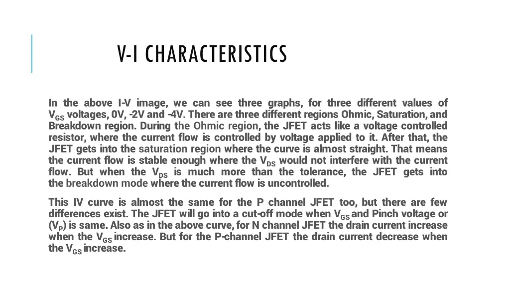 v i characteristics