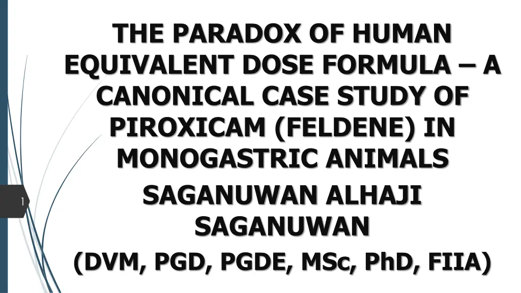 the paradox of human equivalent dose formula