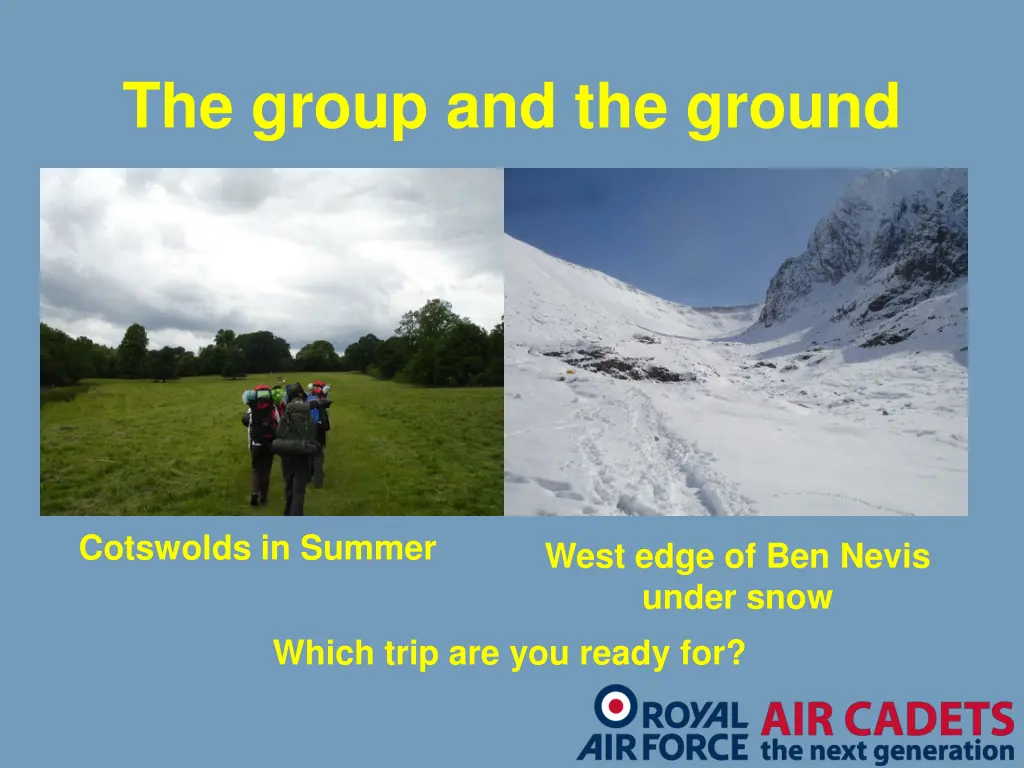 the group and the ground