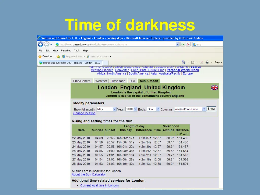 time of darkness